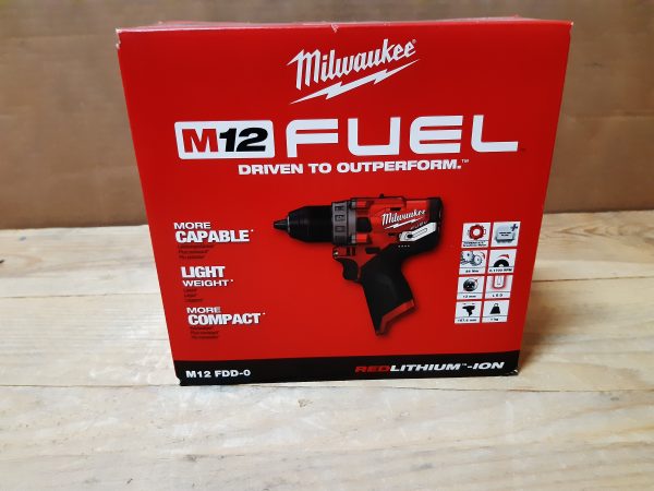 Milwaukee M12 FDD-0 Taladro atornillador subcompacto M12 FUEL™, 2 velocidades, par máximo 37/44Nm